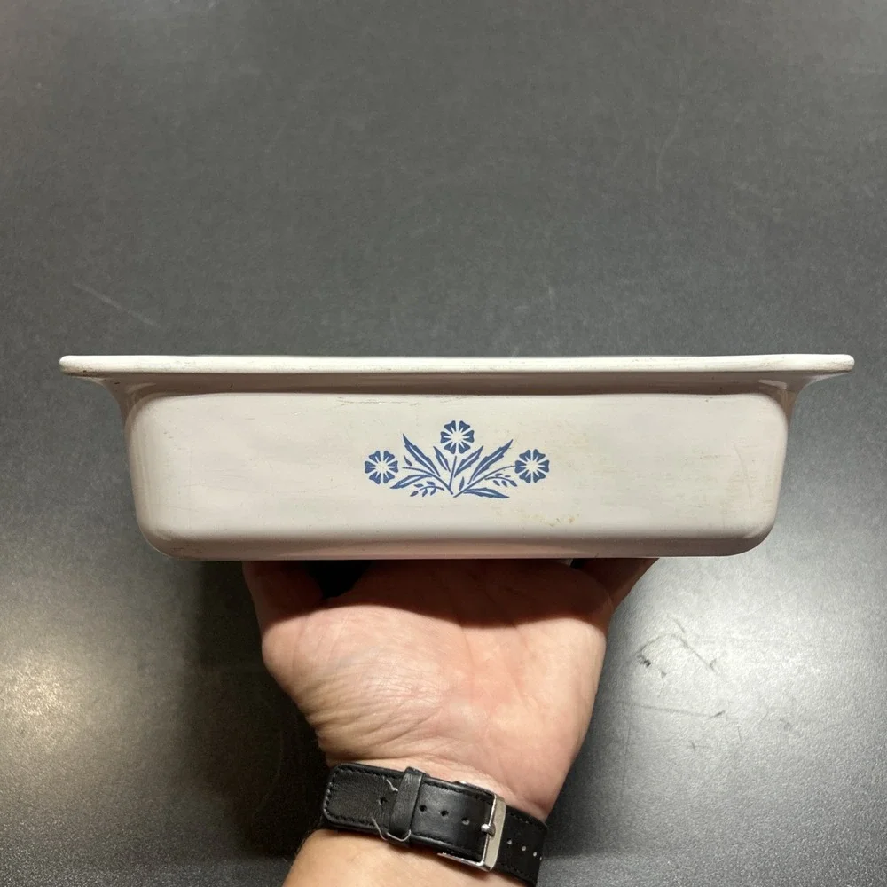 Vintage Corning Ware Blue Cornflower Square Casserole  Dish Baking Pan 8x8x2